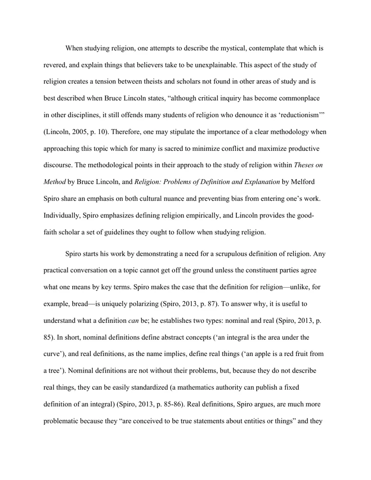 First page of On Methodology.