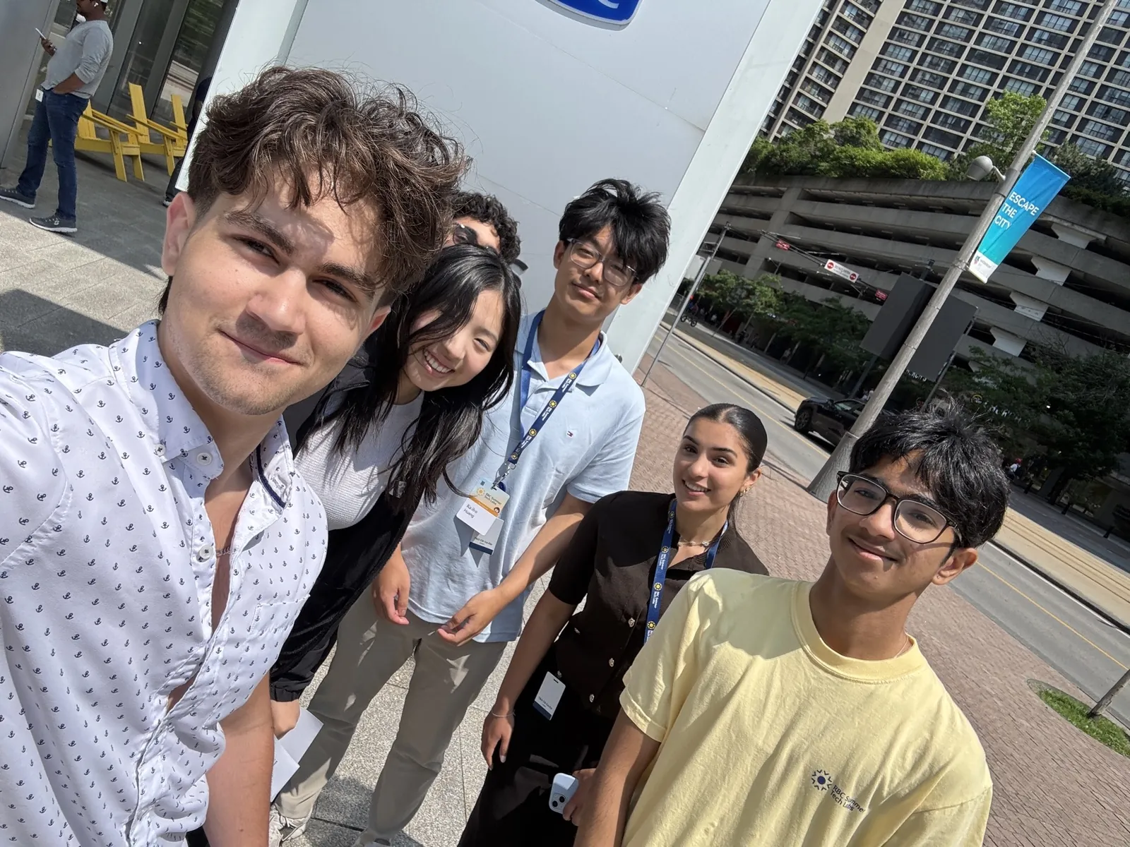 Daniel with his 2025 RBC Summer Tech Labs team in downtown Toronto.